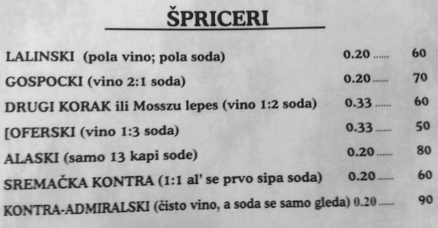 Špricer-lista